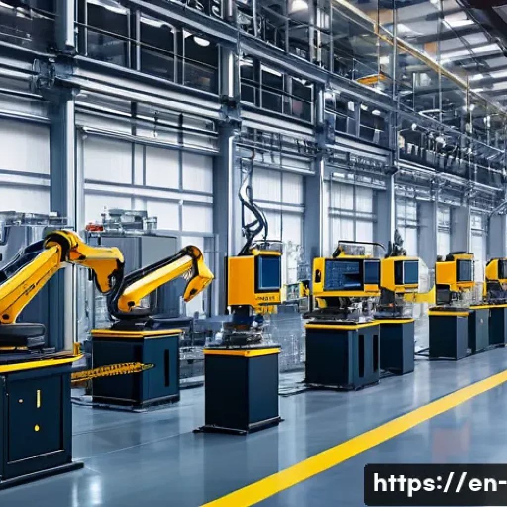 린 생산 - A modern manufacturing floor scene showcasing an optimized production line with clearly visible valu...